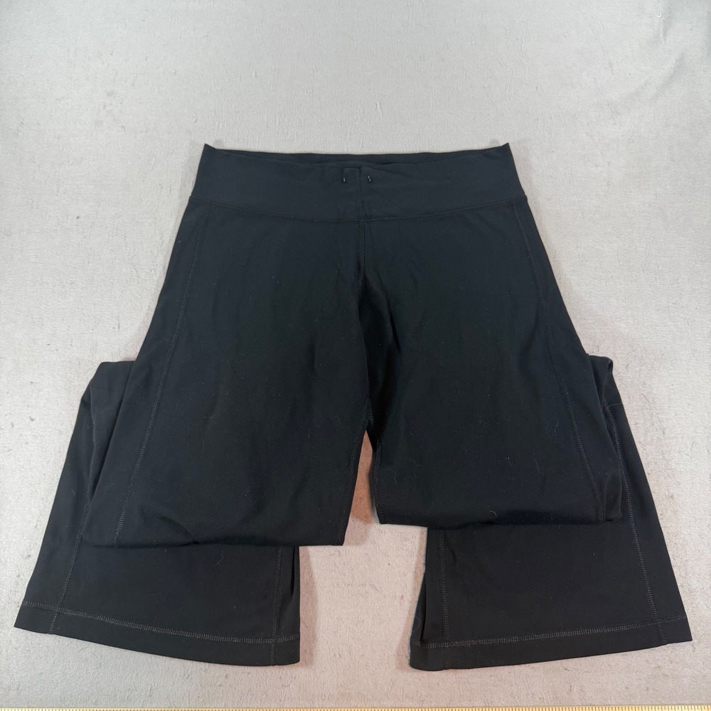 Lululemon Groove Pants‎ Women's 8 Black Flare Yoga Athletic Pants Mid Rise